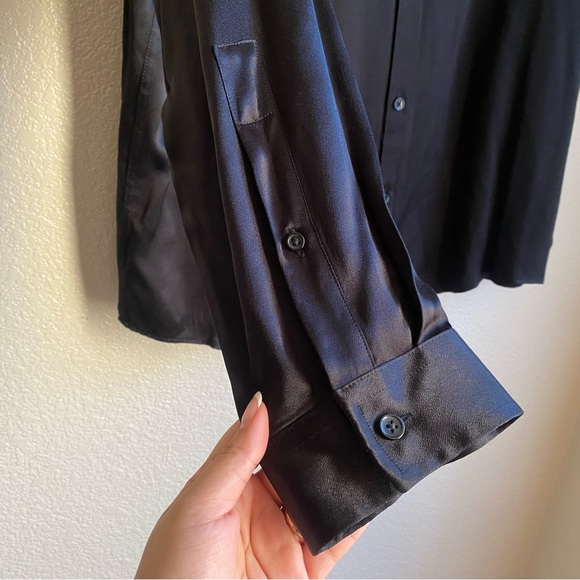 INC International Concepts Men's Satin Mandarin Collar Button Down Shirt - Picture 5 of 9